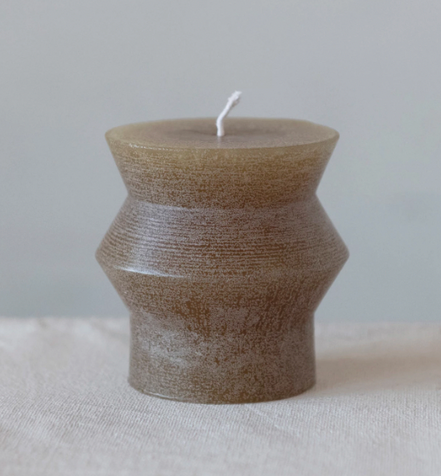 3"x3" Unscented Totem Pillar Candle