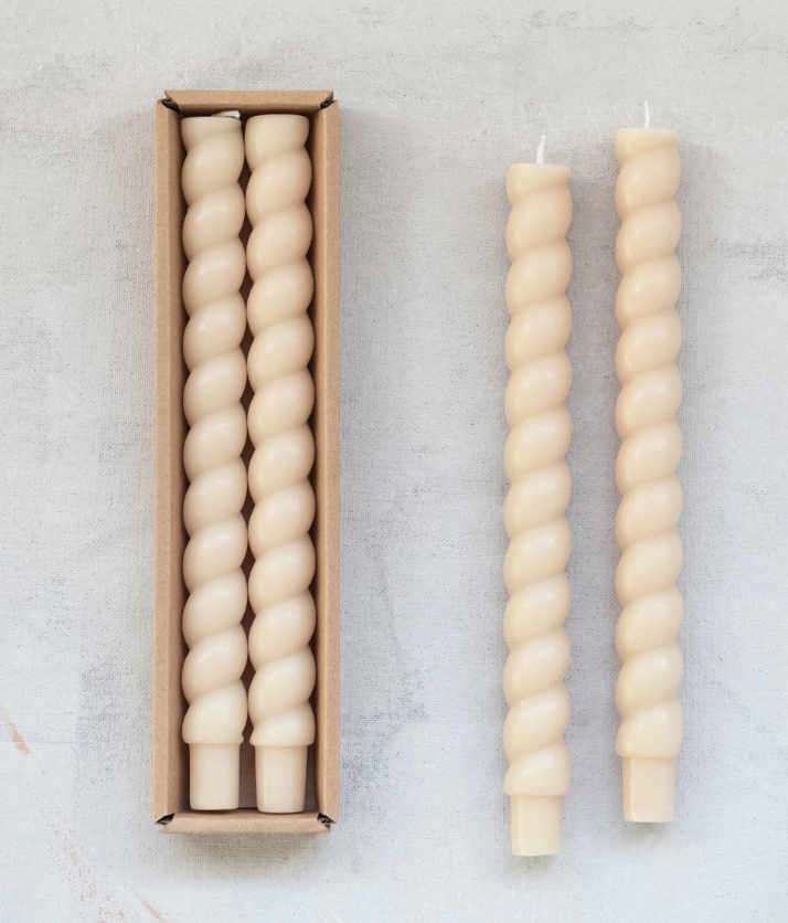 10" Unscented Twisted Taper, Ivory