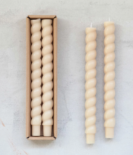 10" Unscented Twisted Taper, Ivory