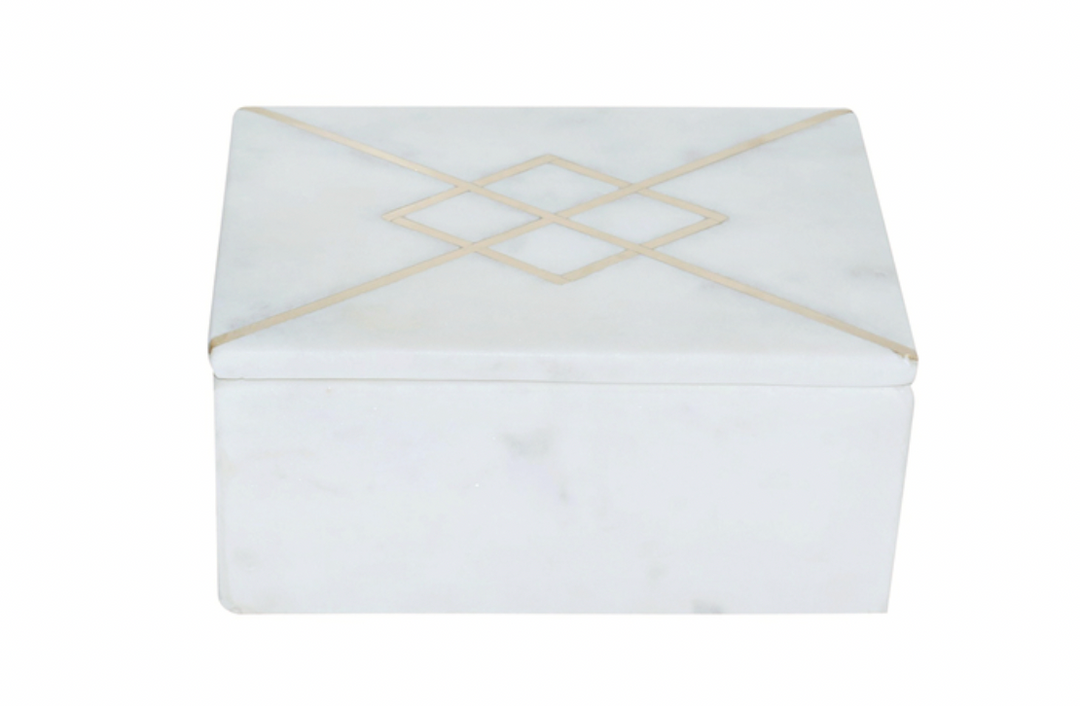 Marble 7x5 Rectangular Box w/ Inlay