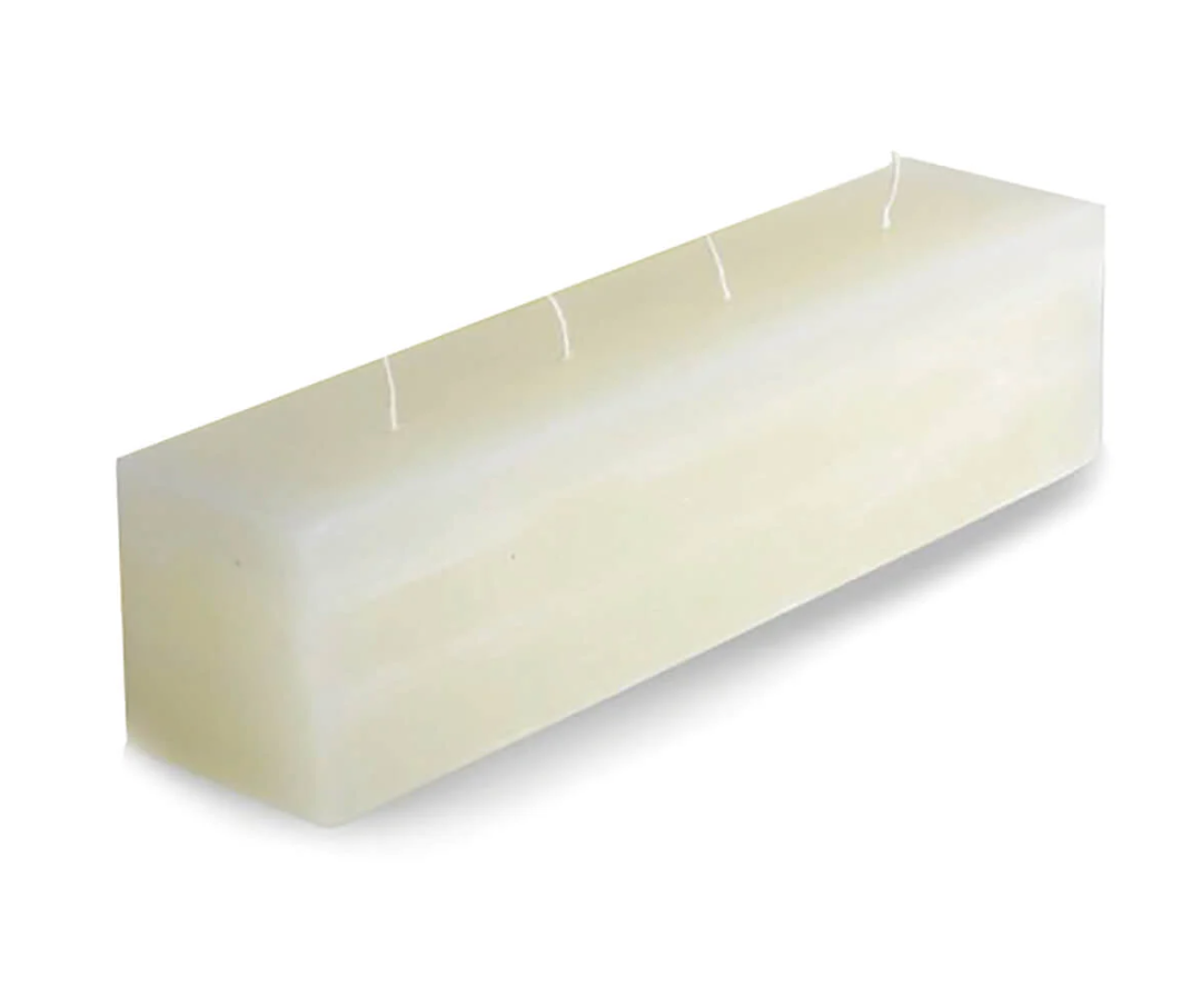 WHITE LAYERED BRICK CANDLE