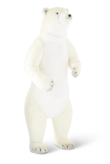 57" GLITTERED STANDING POLAR BEAR