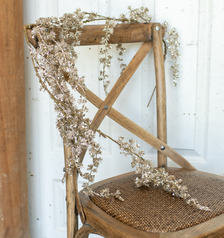 Draping Champagne Glitter Buds Garland