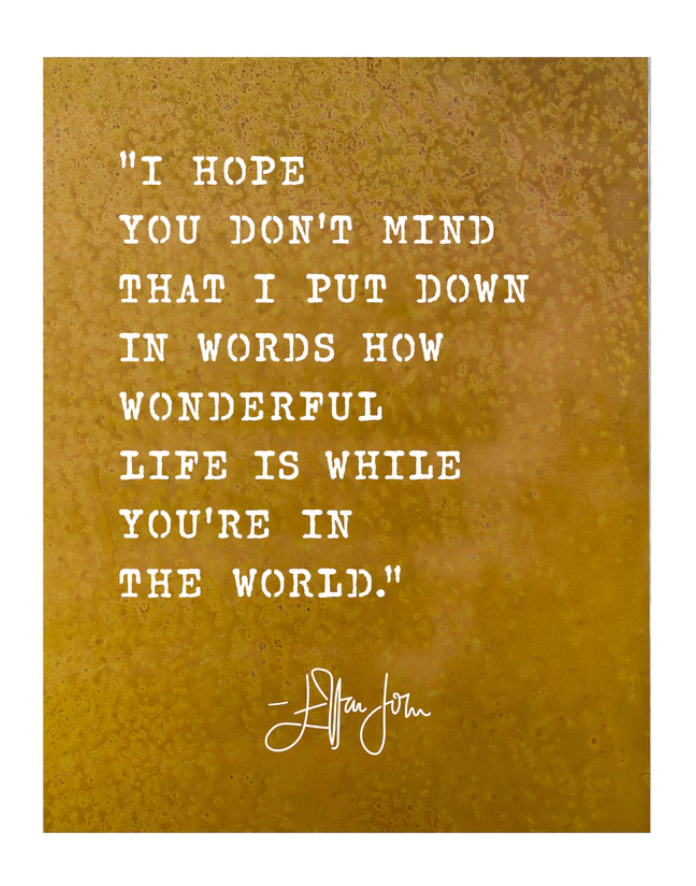 Art-I HOPE YOU DON'T MIND -WALL ART