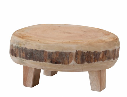 Mahogany Wood Footed Pedestal