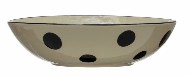 Dinnerware Hand-Painted Stoneware Serving Bowl