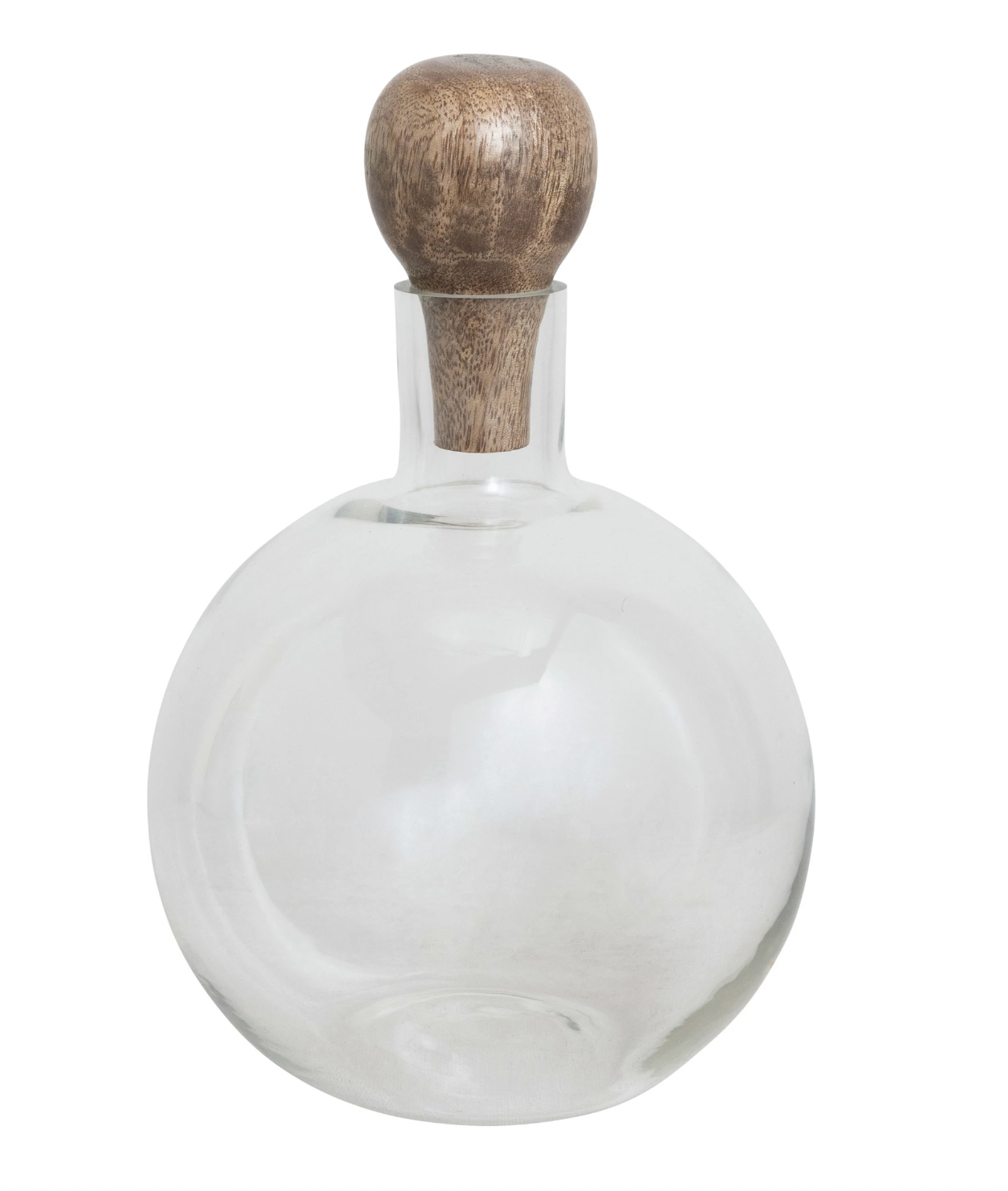 Glass Decanter with Mango Wood Stopper