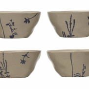 Dinnerware Hand-Stamped Stoneware Bowl