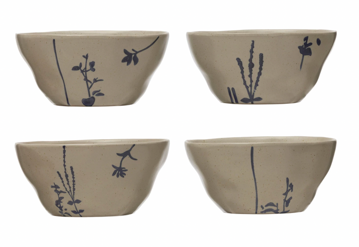 Dinnerware Hand-Stamped Stoneware Bowl