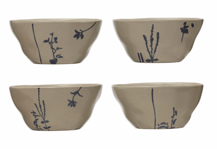 Dinnerware Hand-Stamped Stoneware Bowl