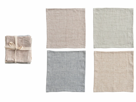 Napkin Cocktail Set of 2 Woven Linen