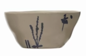Dinnerware Hand-Stamped Stoneware Bowl