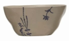 Dinnerware Hand-Stamped Stoneware Bowl