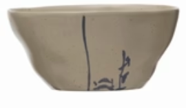Dinnerware Hand-Stamped Stoneware Bowl