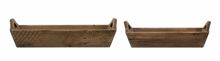 Decorative Wood Trays with Handles