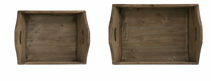 Decorative Wood Trays with Handles