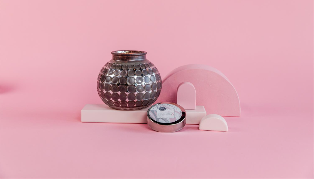 Candle Sweet Grace Gunmetal Round