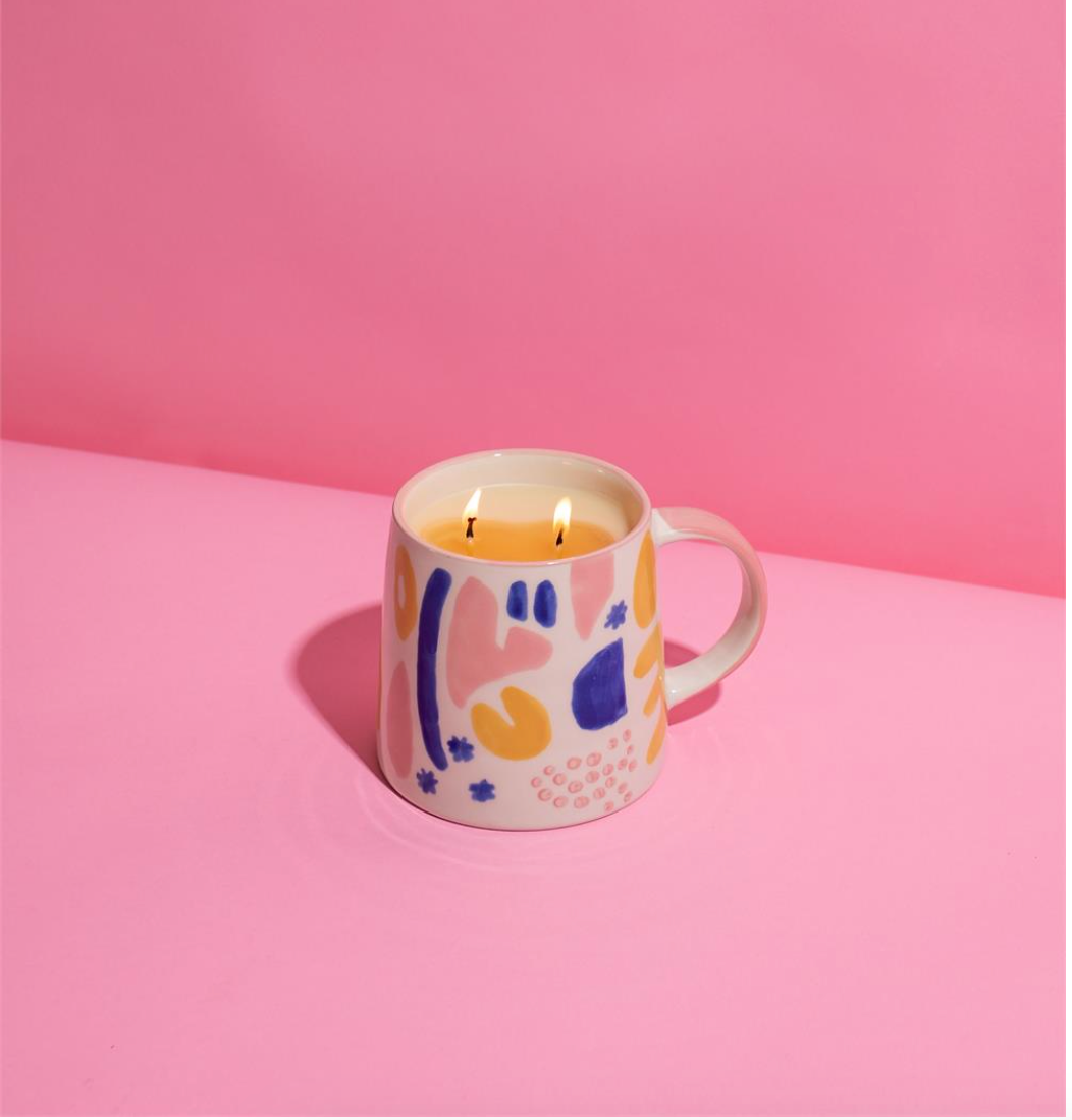 Sweet Grace Abstract Mug Candle