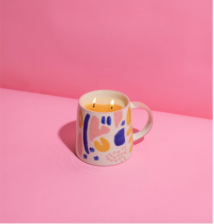 Sweet Grace Abstract Mug Candle