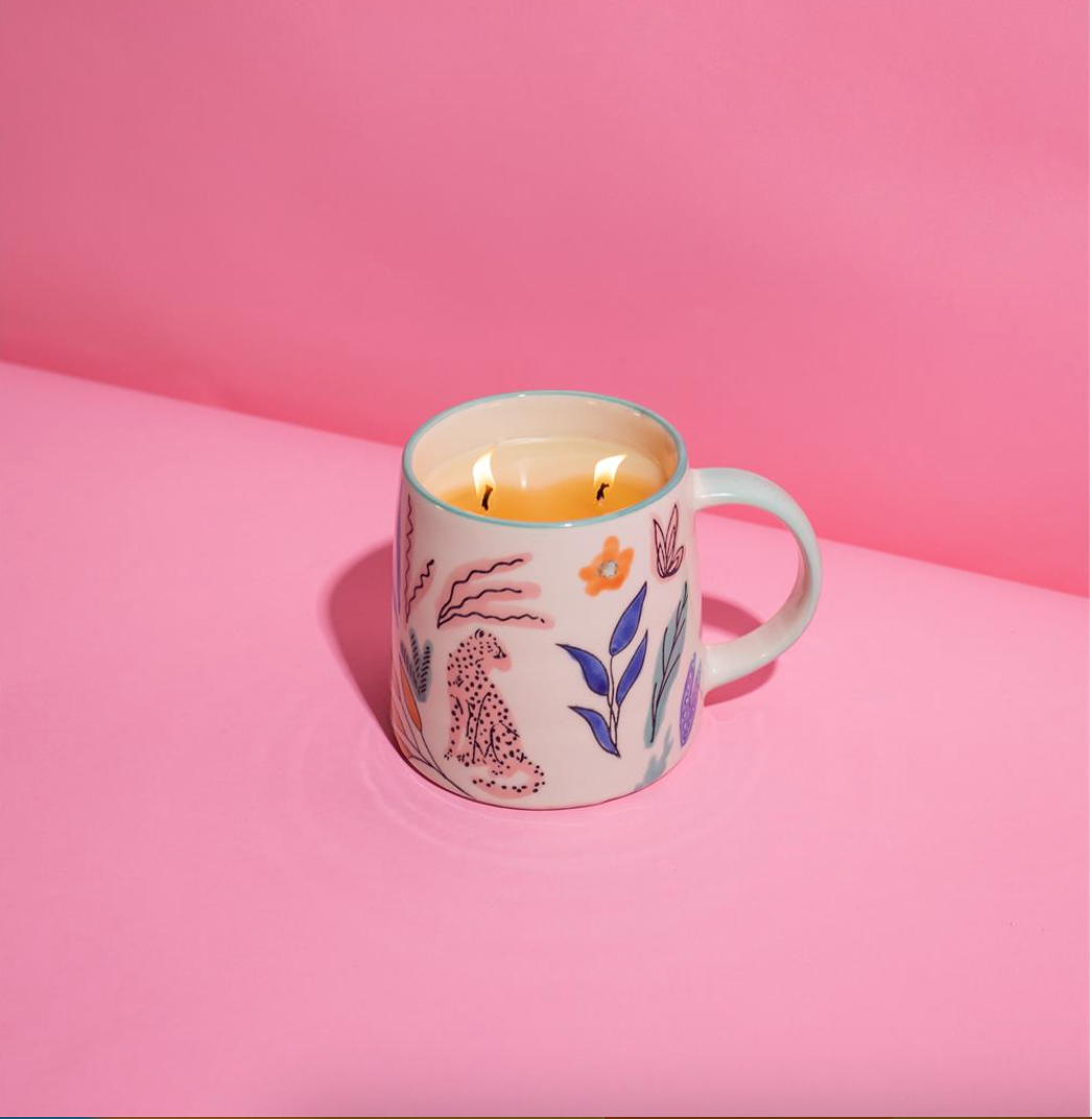 Sweet Grace Leopard Mug Candle