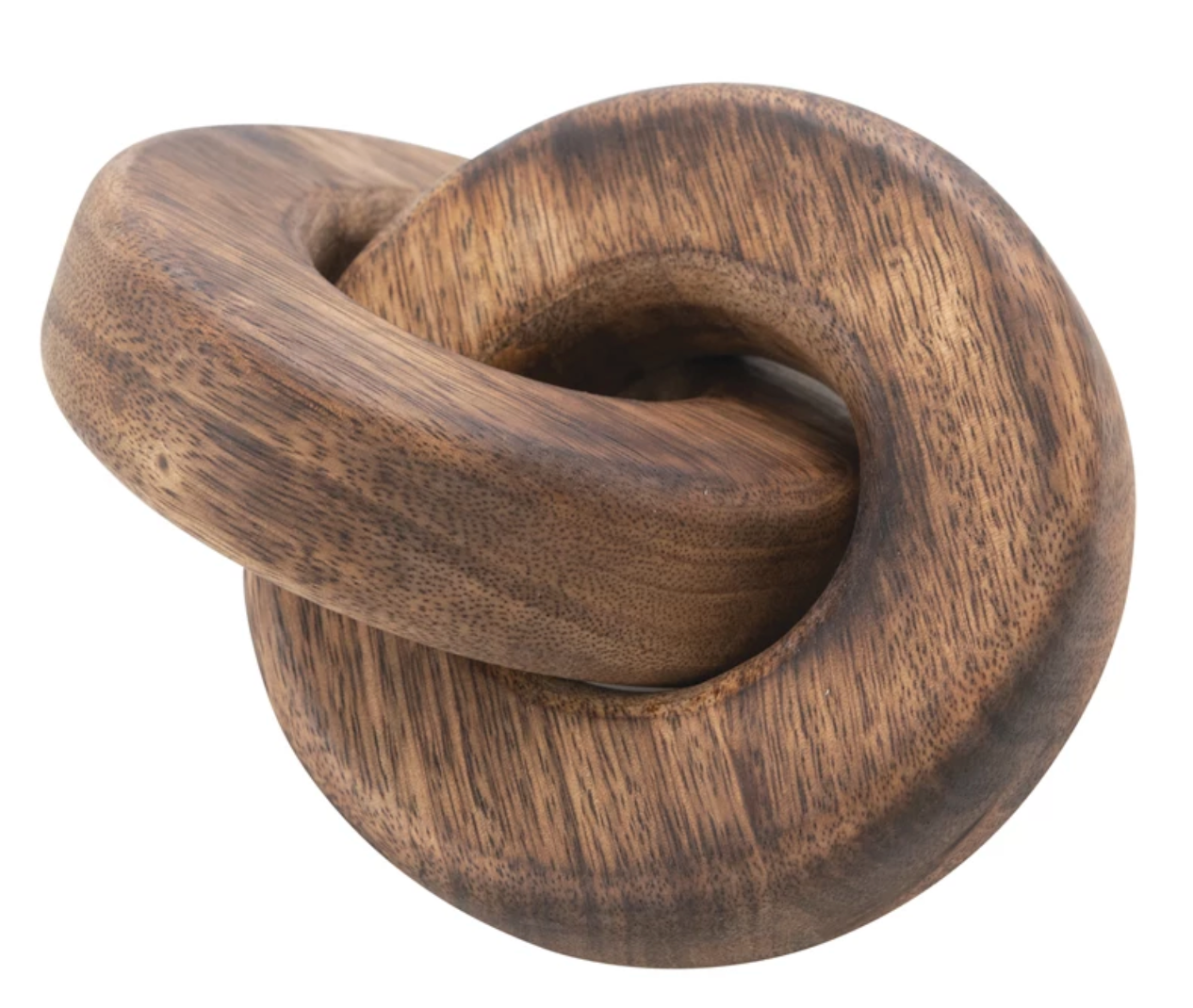 Mango Wood Chain Décor w/ 2 Links