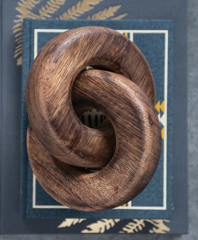 Mango Wood Chain Décor w/ 2 Links
