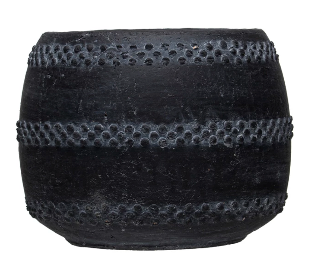 Terracotta Planter with Raised Dots