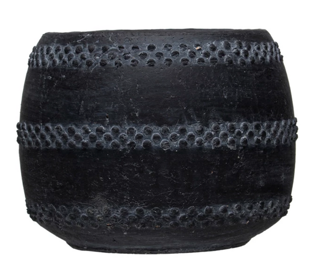 Terracotta Planter with Raised Dots