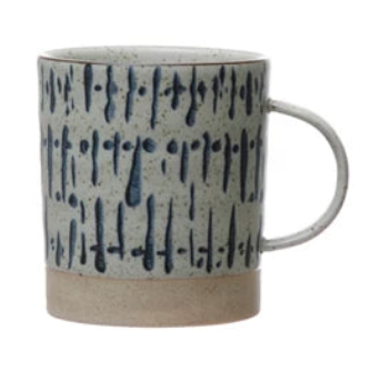 Dinnerware Mug Hand-Stamped Stoneware