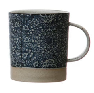 Dinnerware Mug Hand-Stamped Stoneware