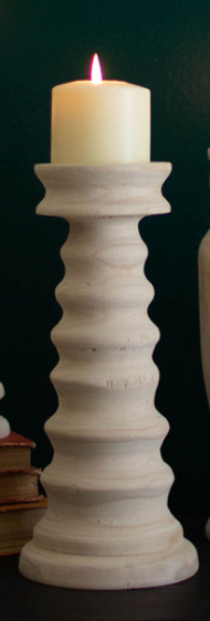Candlestick Turned Wooden