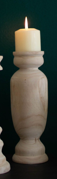 Candlestick Turned Wooden