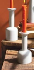 Candle Holders Cast Aluminum Stone