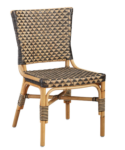 Dining Chair-Black & Tan