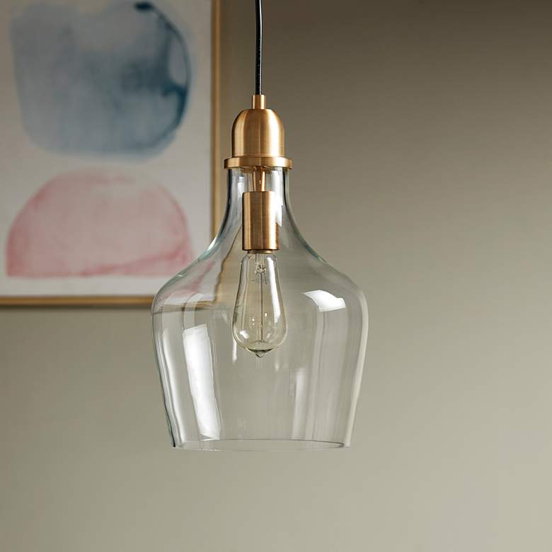 Pendant Hampton Hill Auburn 9" Wide Gold Light