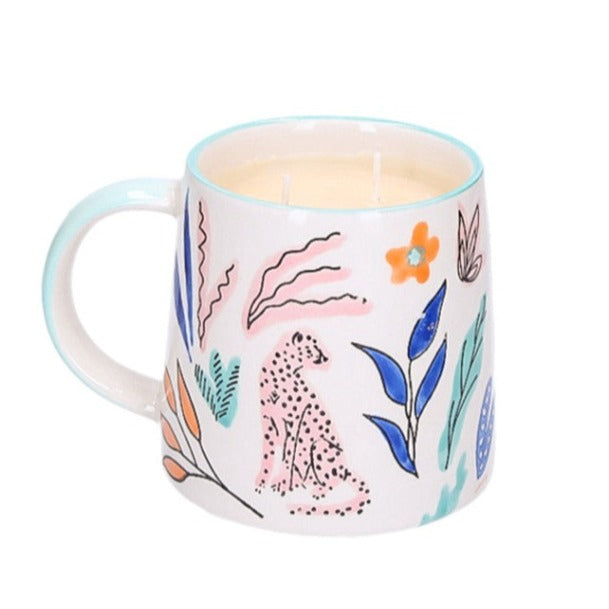 Sweet Grace Leopard Mug Candle