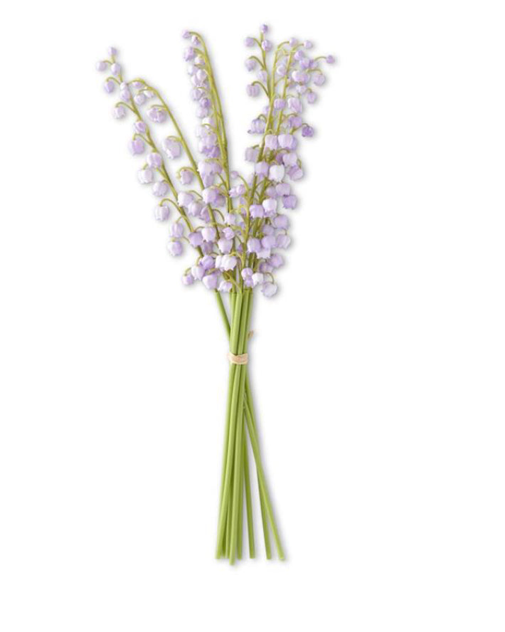 Stem 17” Purple Real Touch Lily Of The Valley Bundle