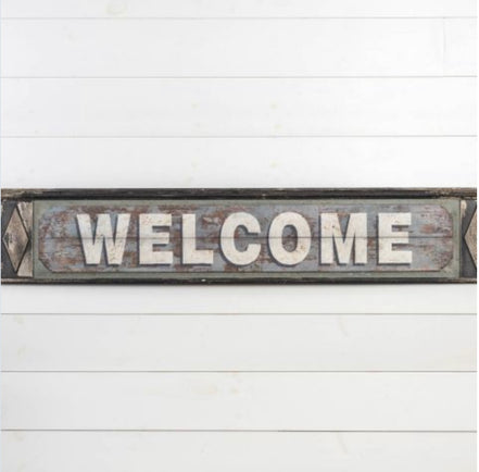 Welcome Wood Sign RH