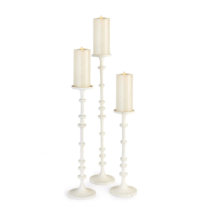 Abacus White Candleholder Small