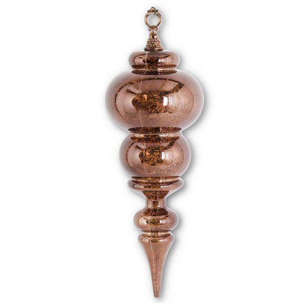 16 " Copper Brown Finial Shatterproof Ornament
