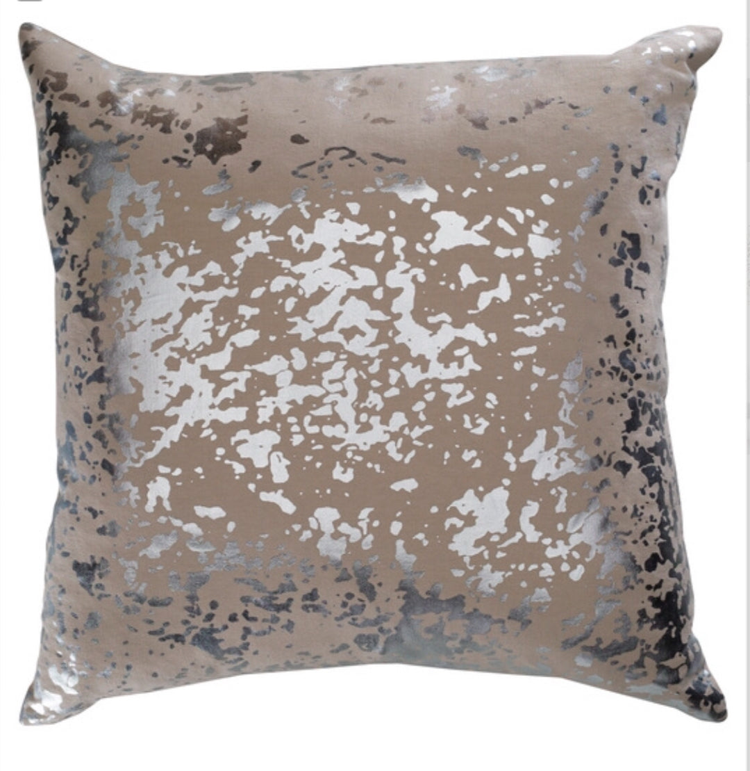Pillow Beige And Silver Speckled