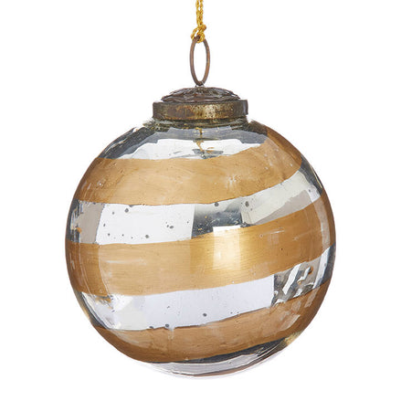 Gold Striped Ornament