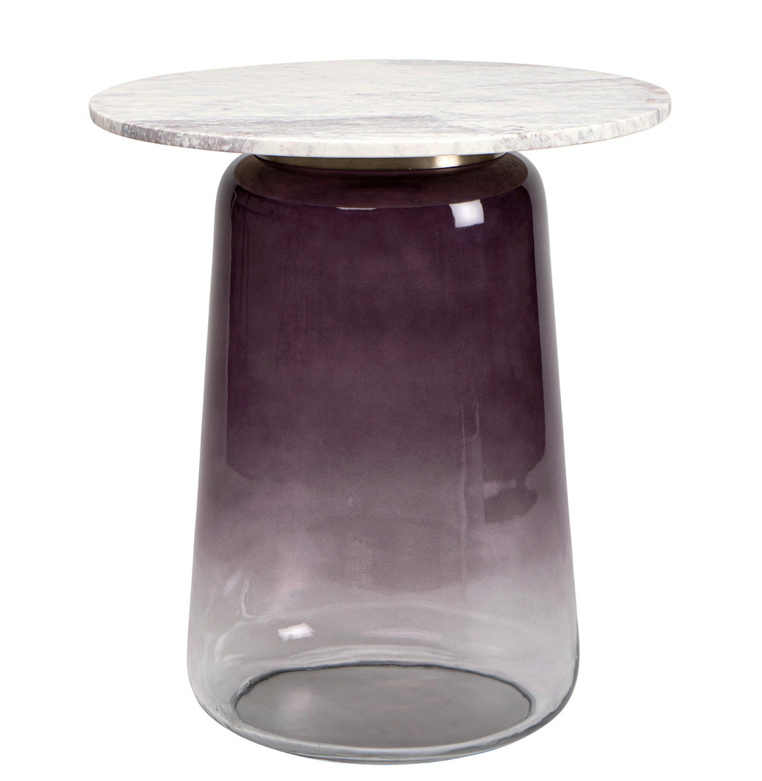 22” Side Table With Glass Base SB