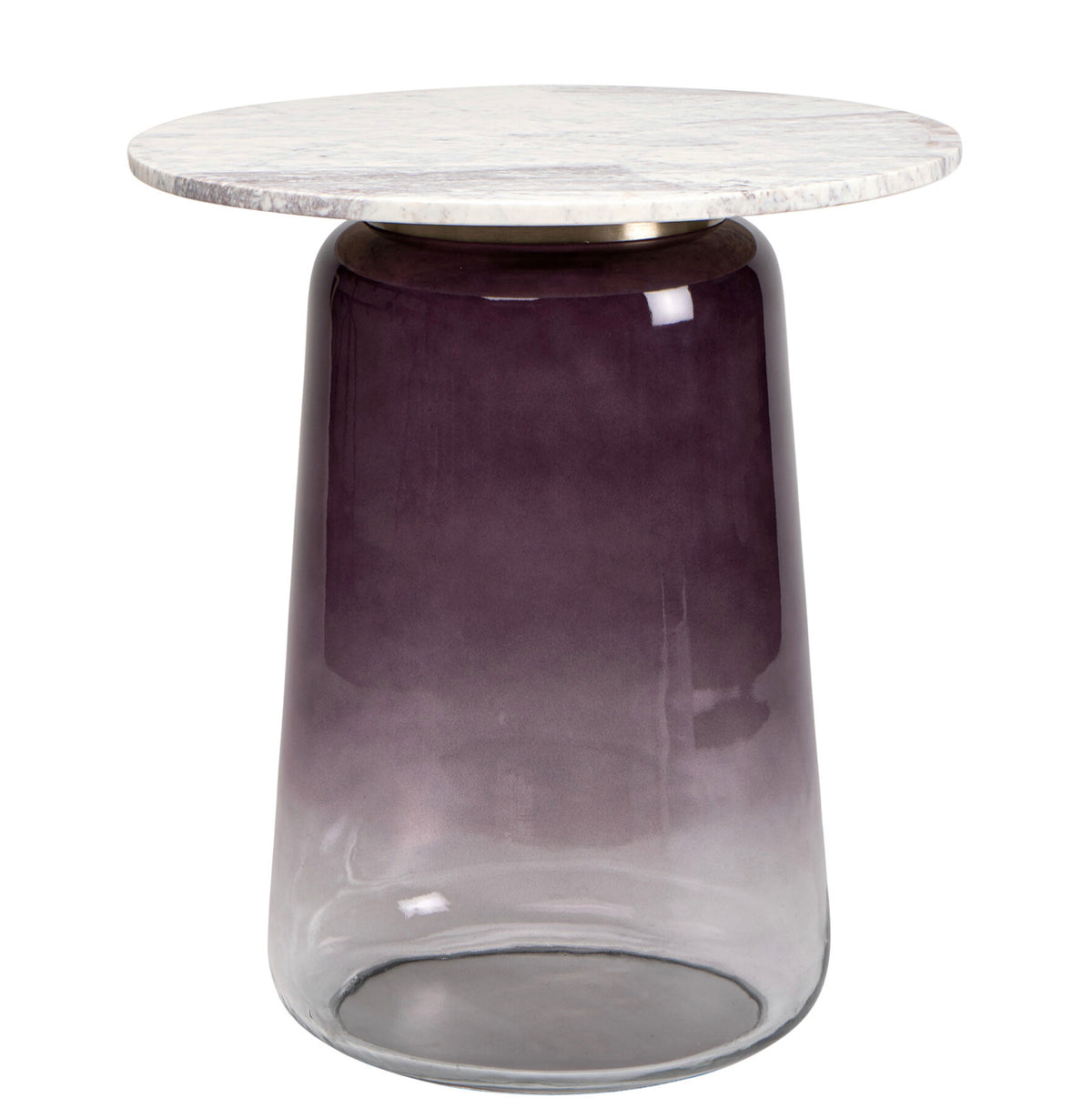 22” Side Table With Glass Base