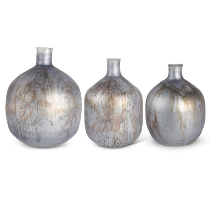 Slate Blue Antique Glaze Bottles