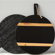 Charcuterie Board Black Round Medium