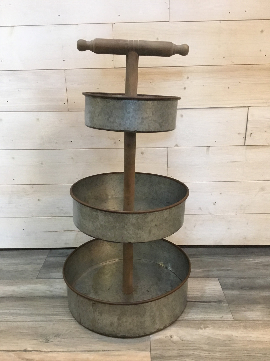 Tray 3-Tier Galvanized Stand