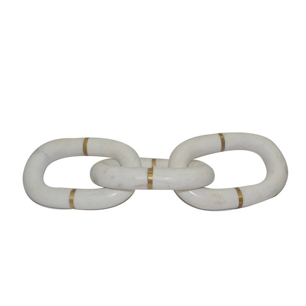 14" White Marble Chain
