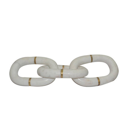 14" White Marble Chain