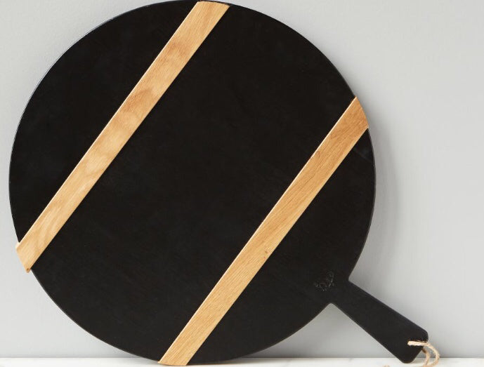 Charcuterie Board Black Round Medium